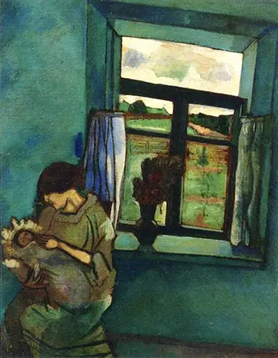 Bella and Ida by the Window Marc Chagall